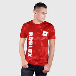 Футболка спортивная мужская ROBLOX: Red Style, цвет: 3D-принт — фото 2
