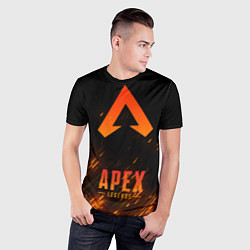 Футболка спортивная мужская Apex Legends: Orange Flame, цвет: 3D-принт — фото 2