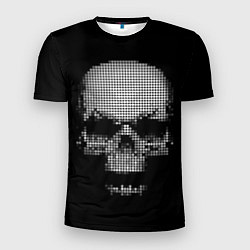 Мужская спорт-футболка Пиксельный череп