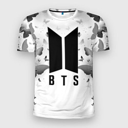 Футболка спортивная мужская BTS: Grey Butterflies, цвет: 3D-принт