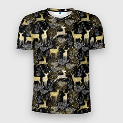 Мужская спорт-футболка Рождественские олени