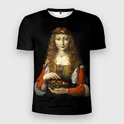 Футболка спортивная мужская Девушка с вишнями, цвет: 3D-принт