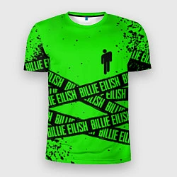 Мужская спорт-футболка BILLIE EILISH: Green & Black Tape