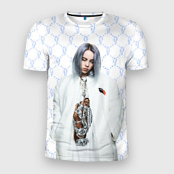 Футболка спортивная мужская BILLIE EILISH: White Fashion, цвет: 3D-принт