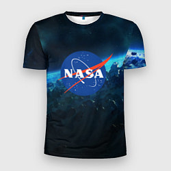 Футболка спортивная мужская NASA, цвет: 3D-принт