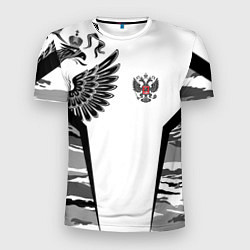 Мужская спорт-футболка Камуфляж Россия
