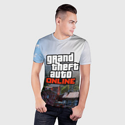 Футболка спортивная мужская GTA Online, цвет: 3D-принт — фото 2