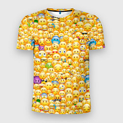 Футболка спортивная мужская Смайлики Emoji, цвет: 3D-принт