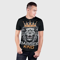 Футболка спортивная мужская Barber King Барбер Король, цвет: 3D-принт — фото 2