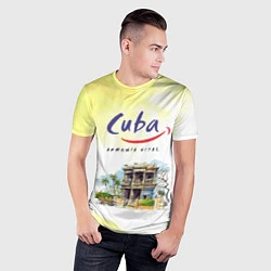 Футболка спортивная мужская Куба, цвет: 3D-принт — фото 2