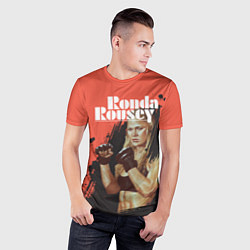 Футболка спортивная мужская Ronda Rousey, цвет: 3D-принт — фото 2