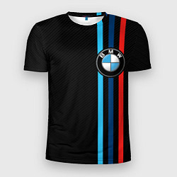 Футболка спортивная мужская BMW M SPORT CARBON, цвет: 3D-принт