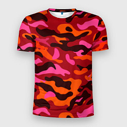 Футболка спортивная мужская CAMOUFLAGE RED, цвет: 3D-принт