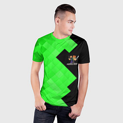 Футболка спортивная мужская MINECRAFT, цвет: 3D-принт — фото 2
