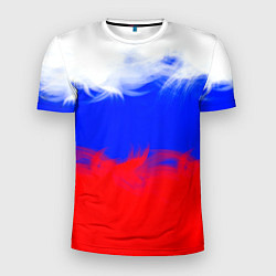Футболка спортивная мужская Россия, цвет: 3D-принт