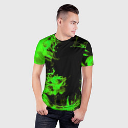 Футболка спортивная мужская ЗЕЛЁНЫЙ ОГОНЬ, цвет: 3D-принт — фото 2