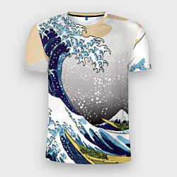 Мужская спорт-футболка The great wave off kanagawa