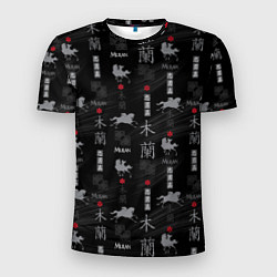 Футболка спортивная мужская Mulan Black Pattern, цвет: 3D-принт