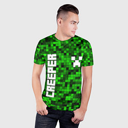 Футболка спортивная мужская MINECRAFT CREEPER, цвет: 3D-принт — фото 2