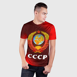 Футболка спортивная мужская СССР USSR, цвет: 3D-принт — фото 2