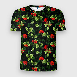 Мужская спорт-футболка Цветочный сад