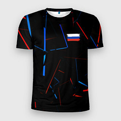 Футболка спортивная мужская Россия Russia, цвет: 3D-принт
