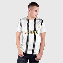 Футболка спортивная мужская Juventus Home Authentic style 202122, цвет: 3D-принт — фото 2