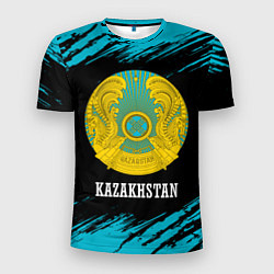 Футболка спортивная мужская KAZAKHSTAN КАЗАХСТАН, цвет: 3D-принт