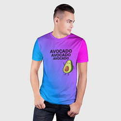 Футболка спортивная мужская Авокадо, цвет: 3D-принт — фото 2