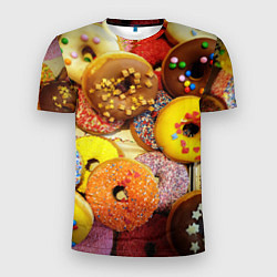 Футболка спортивная мужская Сладкие пончики, цвет: 3D-принт