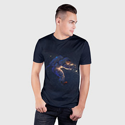 Футболка спортивная мужская Космонавт, цвет: 3D-принт — фото 2