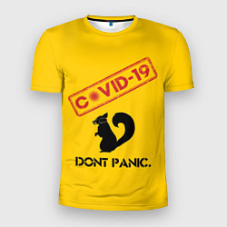 Футболка спортивная мужская Dont Panic covid-19, цвет: 3D-принт