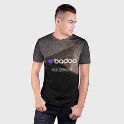 Футболка спортивная мужская Badoo Баду Ищу девушку, цвет: 3D-принт — фото 2