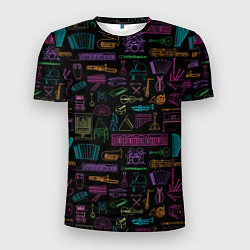 Мужская спорт-футболка Музыкальные Инструменты