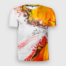 Мужская спорт-футболка Рисунок желтой краской