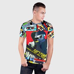 Футболка спортивная мужская Daft Punk Records, цвет: 3D-принт — фото 2