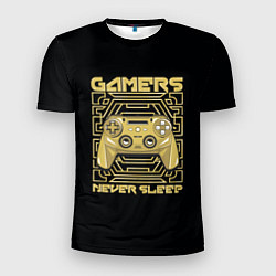 Футболка спортивная мужская GAMERS NEVER SLEEP, цвет: 3D-принт