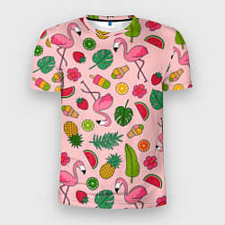 Мужская спорт-футболка Фламинго Лето