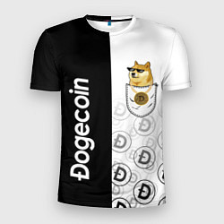 Мужская спорт-футболка DOGECOIN DOGE КАРМАН