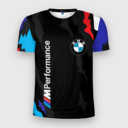 Футболка спортивная мужская BMW M PERFORMANCE БМВ М, цвет: 3D-принт