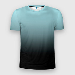 Футболка спортивная мужская Black and Blue gradient, цвет: 3D-принт