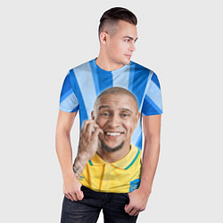 Футболка спортивная мужская Роберто Карлос Бразилия, цвет: 3D-принт — фото 2