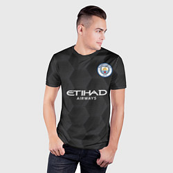 Футболка спортивная мужская Manchester City Home Goalkeeper 202122, цвет: 3D-принт — фото 2