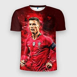 Мужская спорт-футболка Криштиану Роналду Португалия