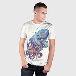 Футболка спортивная мужская Осьминог яркий, цвет: 3D-принт — фото 2
