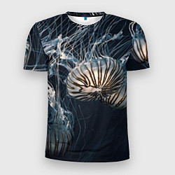 Футболка спортивная мужская Рисунок медуза, цвет: 3D-принт
