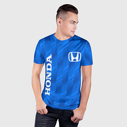 Футболка спортивная мужская HONDA BLUE ХОНДА СИНИЙ, цвет: 3D-принт — фото 2