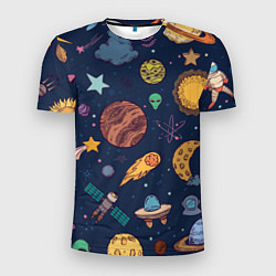 Мужская спорт-футболка Космический мир