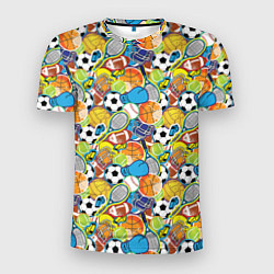 Футболка спортивная мужская Разные виды спорта, цвет: 3D-принт