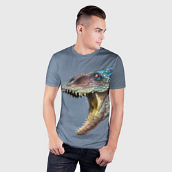 Футболка спортивная мужская Хищный динозавр Dino Z, цвет: 3D-принт — фото 2